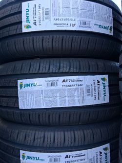 215-55-17 !!! JINYU A1 A/S !!! $290 LAS 4 LLANTAS MONTADAS Y BALANCEO INCLUIDO 👌