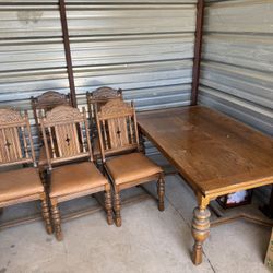 Wood Dining Table And Chairs
