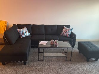 Sectional ottoman & table