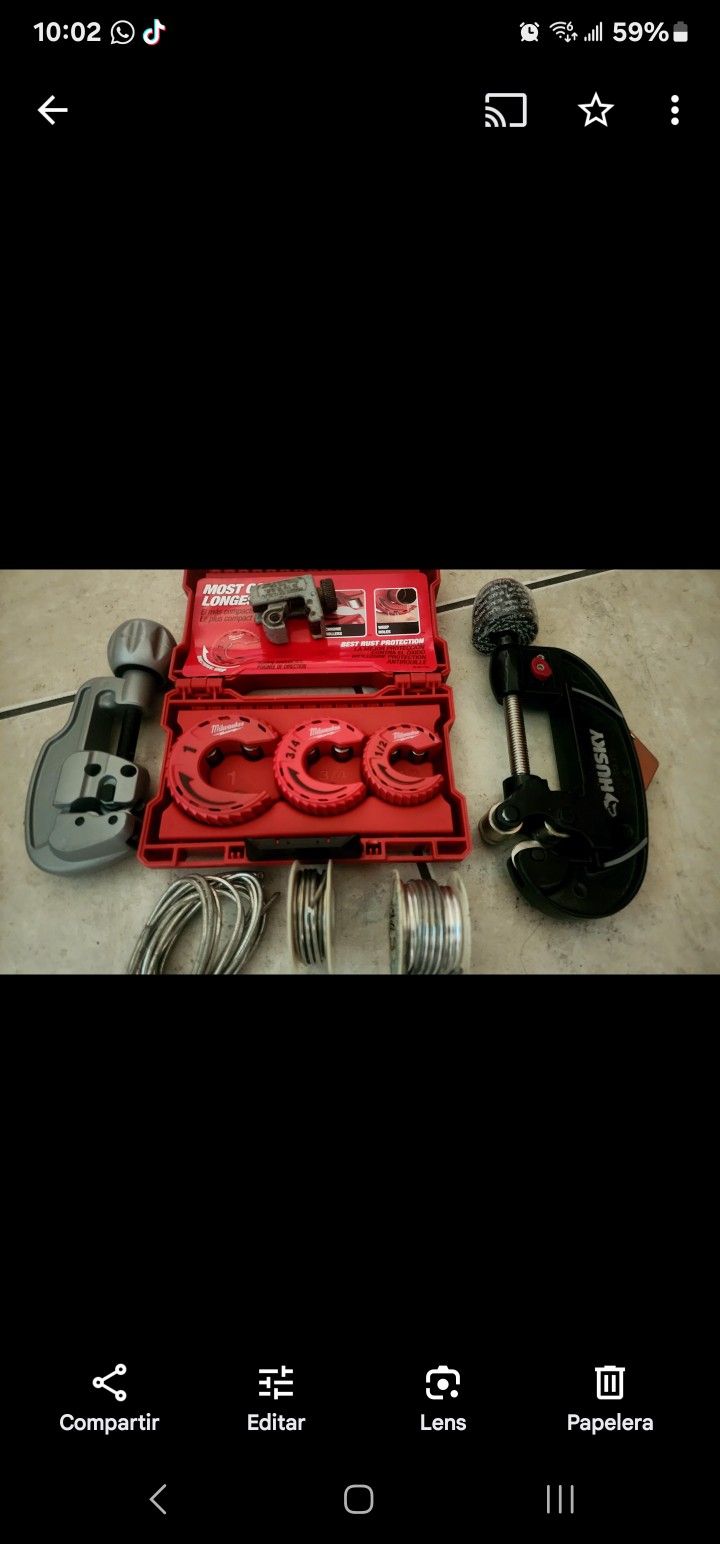 $ 100 Water Pipe Cutters All New And welding rolls for water pipes