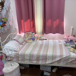White Twin Bed Frame - Girlie, princess