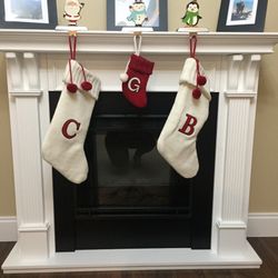 White Wall Mounted Electric Fireplace