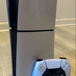 🔥🎮 PRISTINE PS5 Slim Digital PlayStation ⚡ + Controller & Cords – Bundle! ✨
