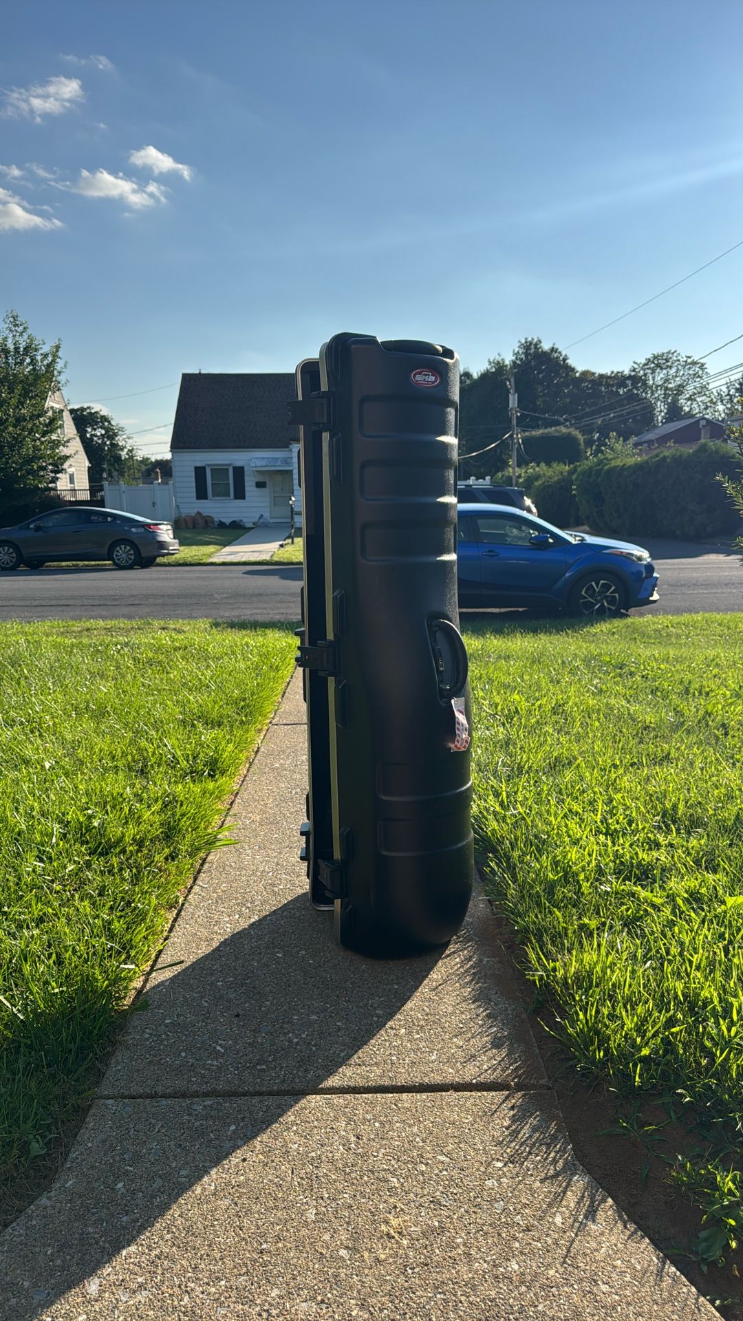 SKB Cases Deluxe ATA Hard Plastic Storage Wheeled Cart Golf Bag Travel Case