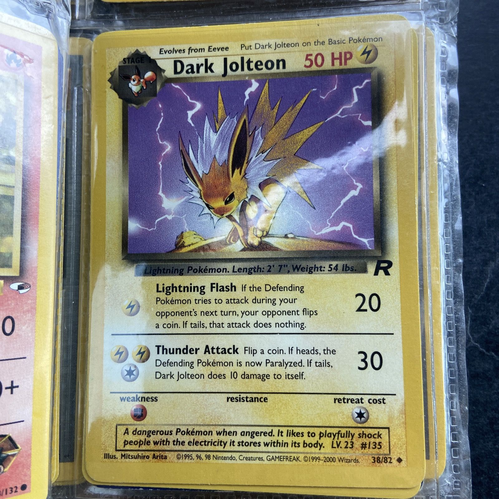 dark jolteon pokemon card - (38) - Team Rocket the trusted official grading guarantees its condition 3D Dark Jolteon card #pokemon