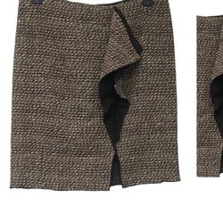Worth New York Wool Blend Brown Short A-Line Skirt 10