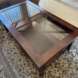 Coffee Table With Matching Small Side Table Set