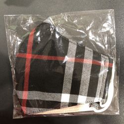 Adult Face Mask 3 layers (black/stripe)