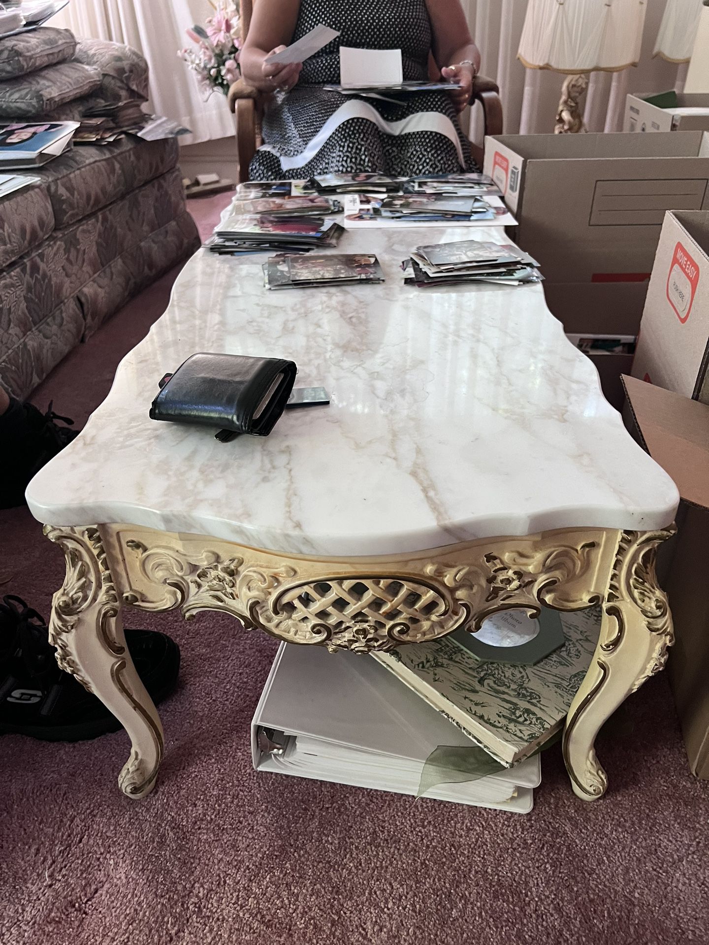 Antique Italian Marble Table 