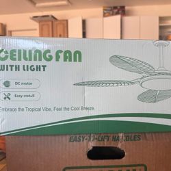 🪭Ceiling Fan with Lights and Remote  (unopened)