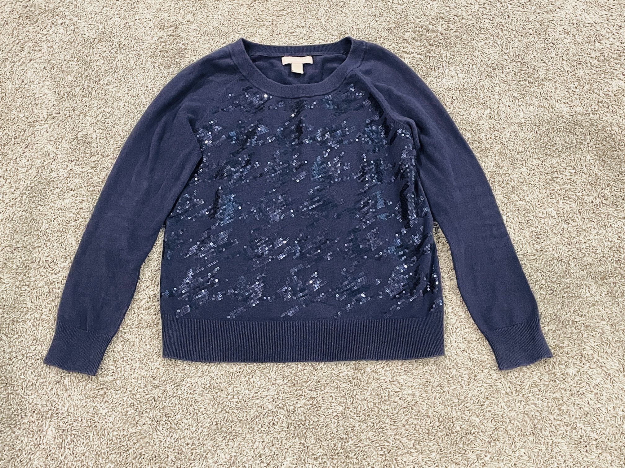 Banana Republic Blue Sparkle Sweater Size S
