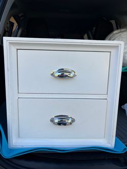 (2) White Drawers, Real Wood