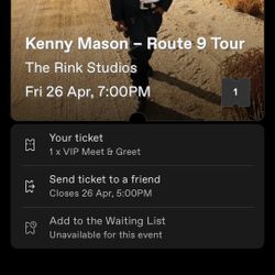 Kenny Mason (Single Ticket) Meet And Greet!