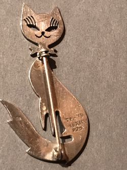 Fox sterling silver 925 TM-79 Mexico 2” brooch pin