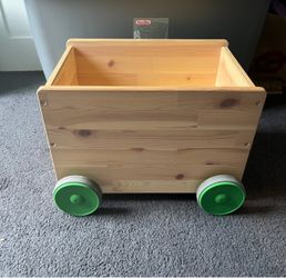 IKEA Flisat Wooden Toy Storage Box on Wheels