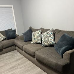 Both Sofas & Kitchen Table