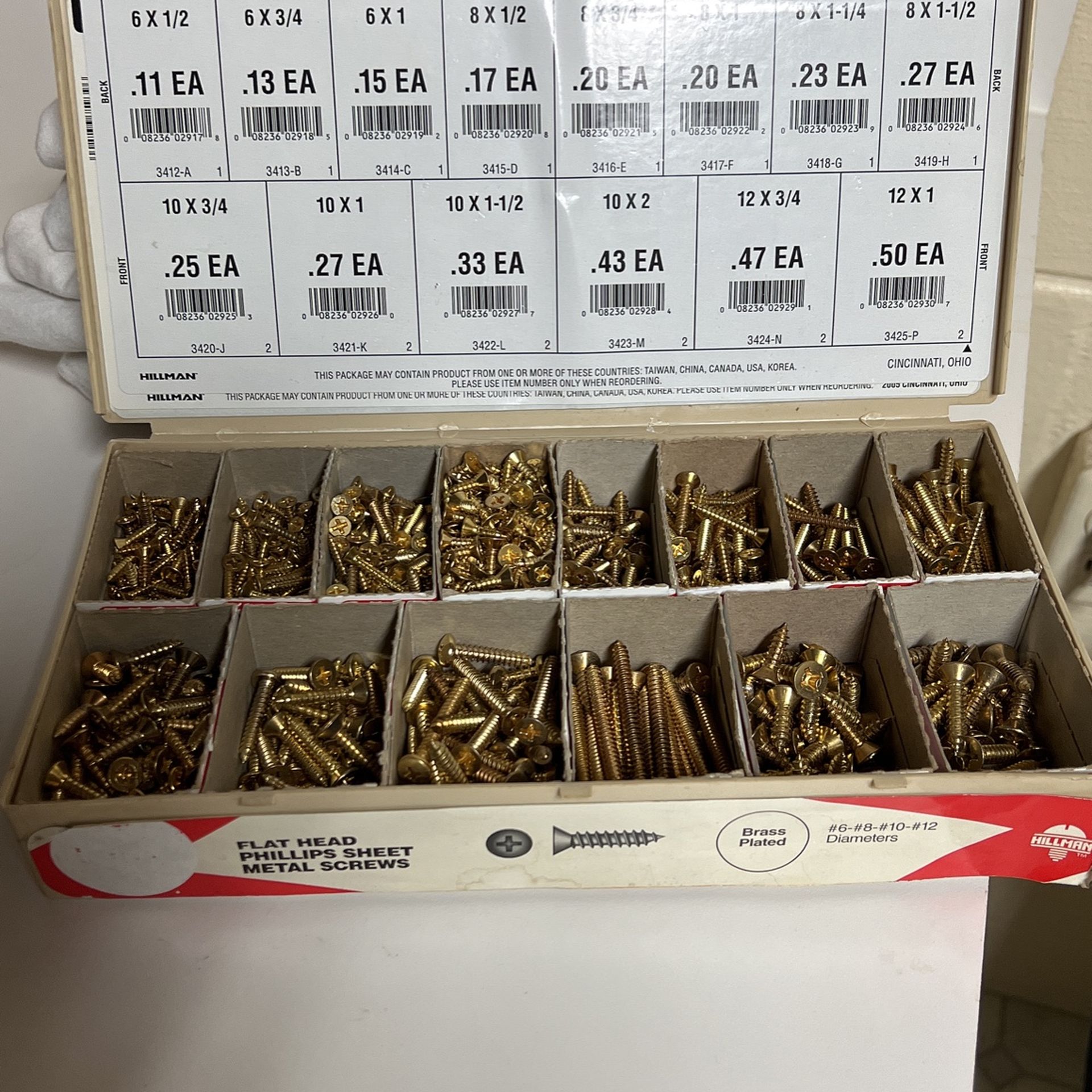 Brass Flat Head Phillips Sheet Metal Screws