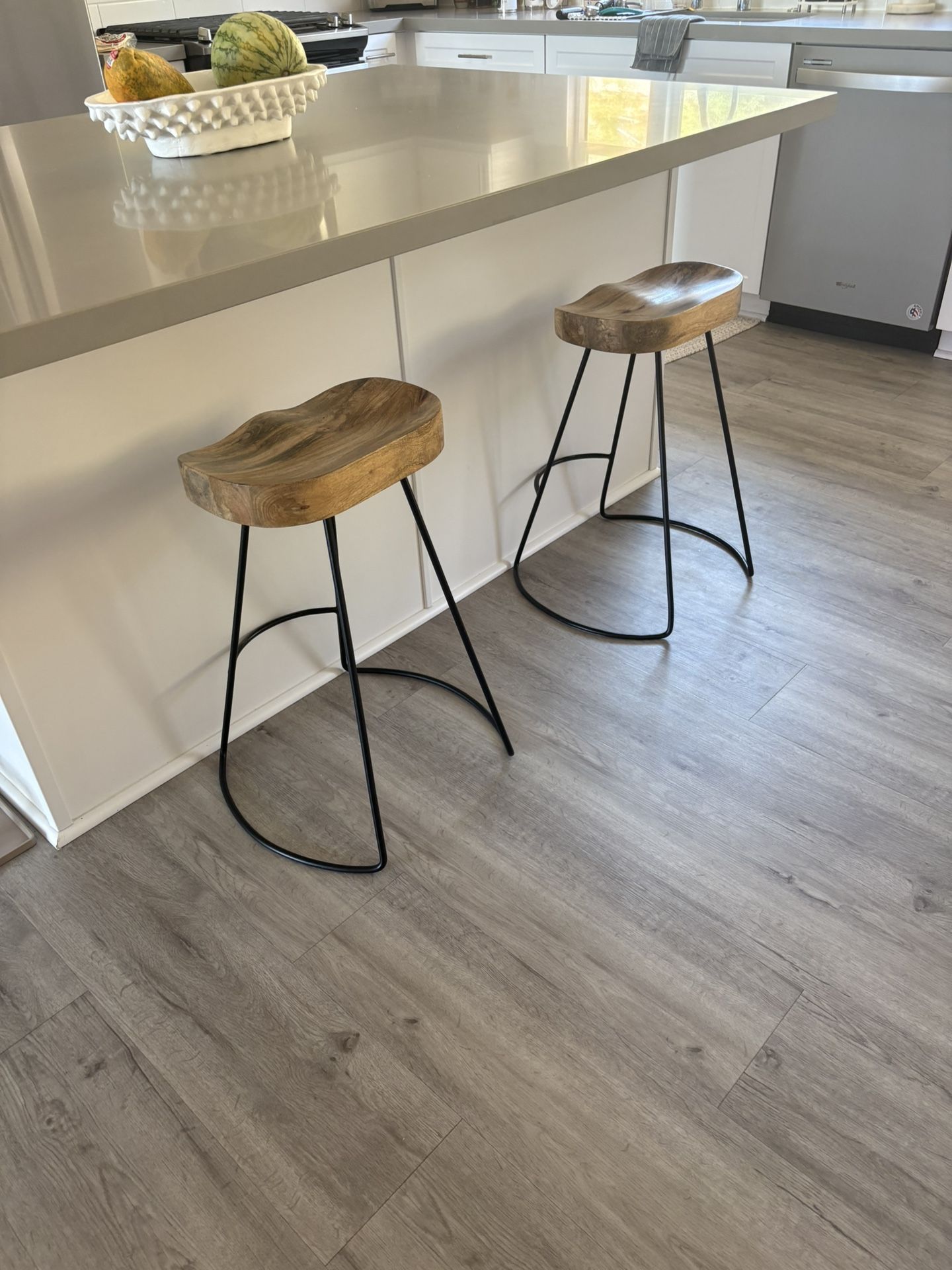 Penelope solid wood bar & counter Stools (2)