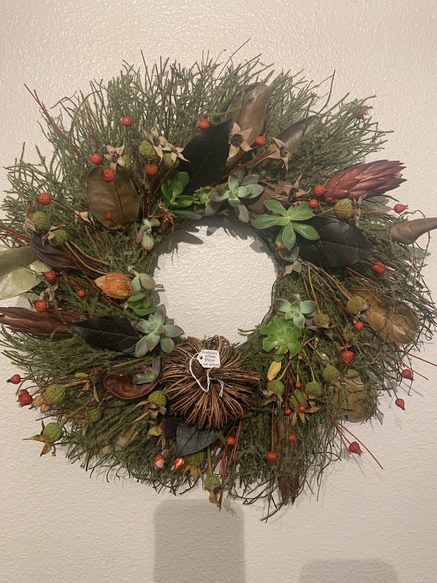 Holiday and winter wreath
