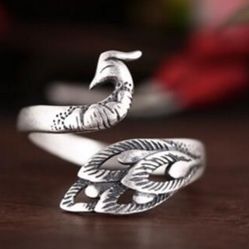 925 sterling Peacock opening ring R35