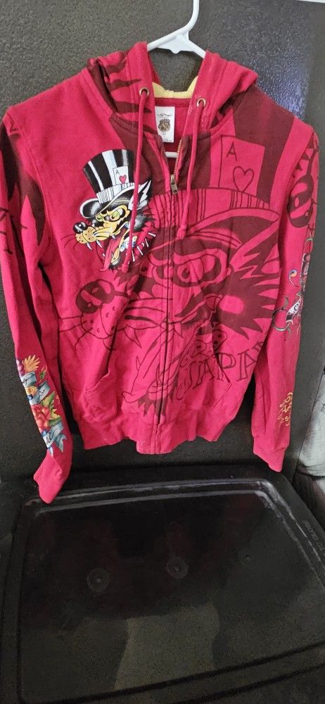 ED Hardy By Christian Audigier “Japan Wolf” Hoodie SZ S