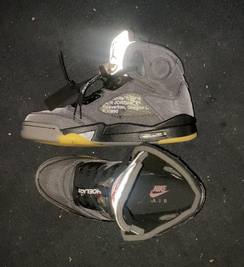 Size 10 - Mens - OFF-WHITE Jordan 5's Muslin