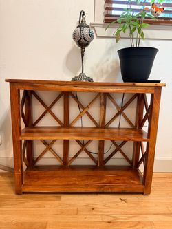 Solid Wood 3-Tier Bookshelf
