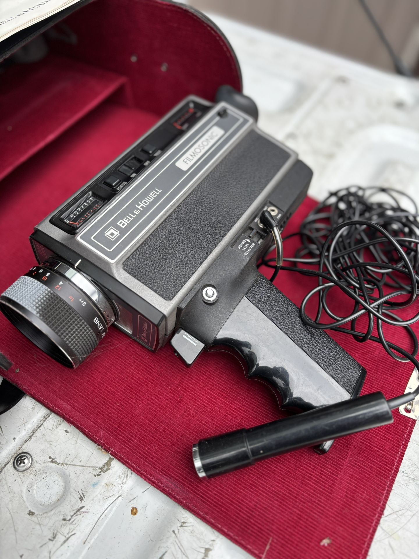 Antique Video Camera And Light Bar