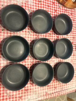(9) Crate and Barrel cereal bowls