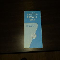 1980 ACSC Road Map WHITTIER NORWALK California La Mirada Los Nietos Bellflower