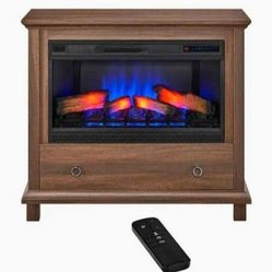Luxury Sophisticated 43in. Infrared Realistic Fireplace LED With TV Stand Stanton Birch