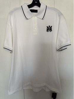 Amiri MA Core Logo Men’s Polo Shirt White Size Medium