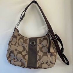 New Brown Women’s Logo Coach Purse Handbag Medium