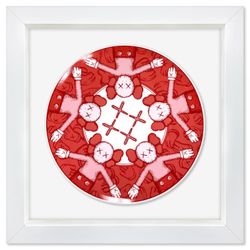 KAWS, Framed Porcelain Plate.