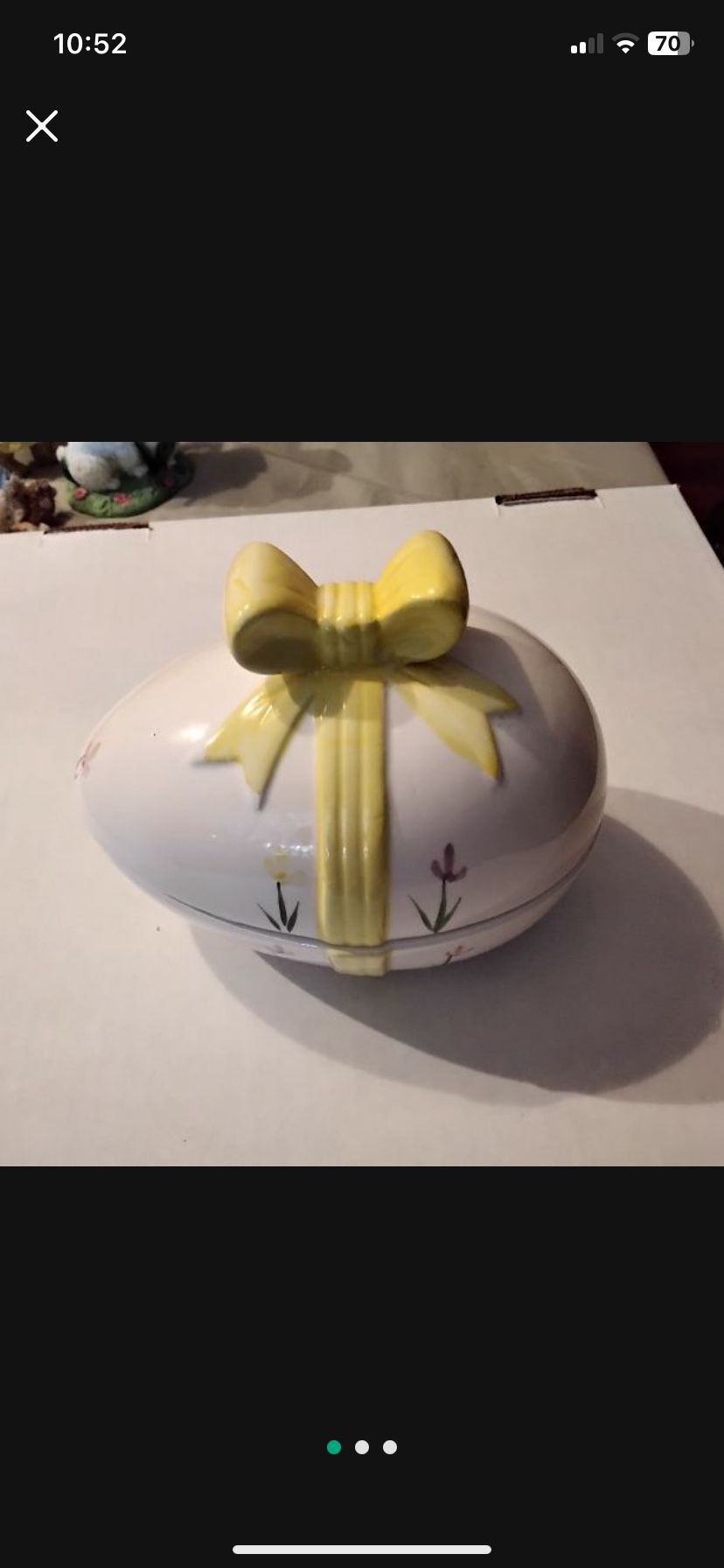 Ceramic Easter Egg Candy Dish