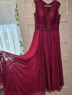Burgundy formal dress from boutique