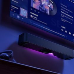 The Onn 20'' 2.0 Soundbar with Bluetooth is a sleek and modern sound system perfect for enhancing your home audio experience. With a rectangular shape