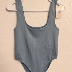 A New Day Blue One Piece Bodysuit Solid Teal Women's Size S 