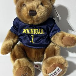Michigan Herrington Teddy Bear  Plush GO BLUE Michigan #1 Limited Edition 2006