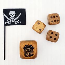 DREAD PIRATE Board Game FLAG & DICE Replacement Part Pieces Front Porch Classics

