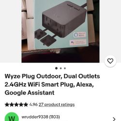 2pk Wyze Plug Outdoor $25