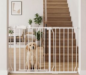 Hoooen 43.5 to 48 Inch Wide Baby Gate for Stairs Doorways