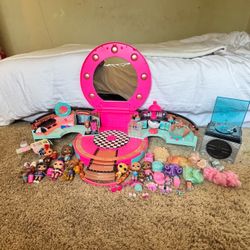 Lot of 10 L.O.L. Surprise Dolls, Pets & Hair Salon w/Accessories