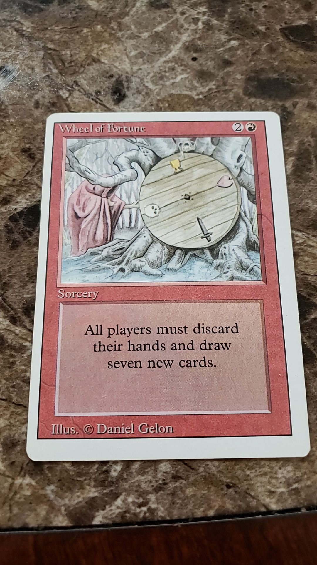 Magic the gathering card, wheel of fortune