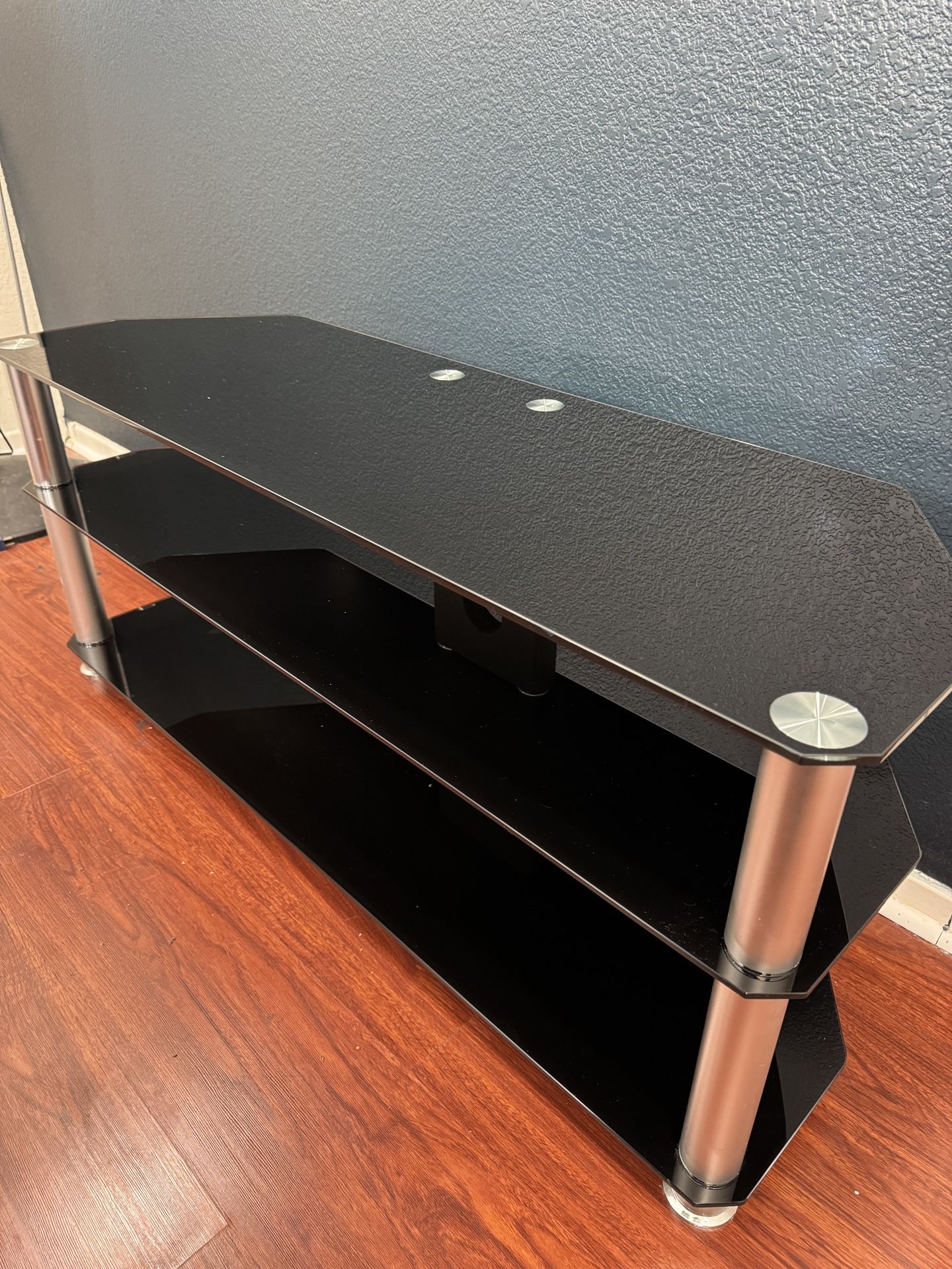 TV Entertainment Stand Glass 3 Tier Good Condition