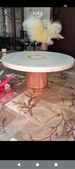 Marble and Wood Stand