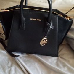 Michael Kors black leather purse