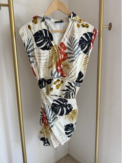 VICI tropical wrap dress