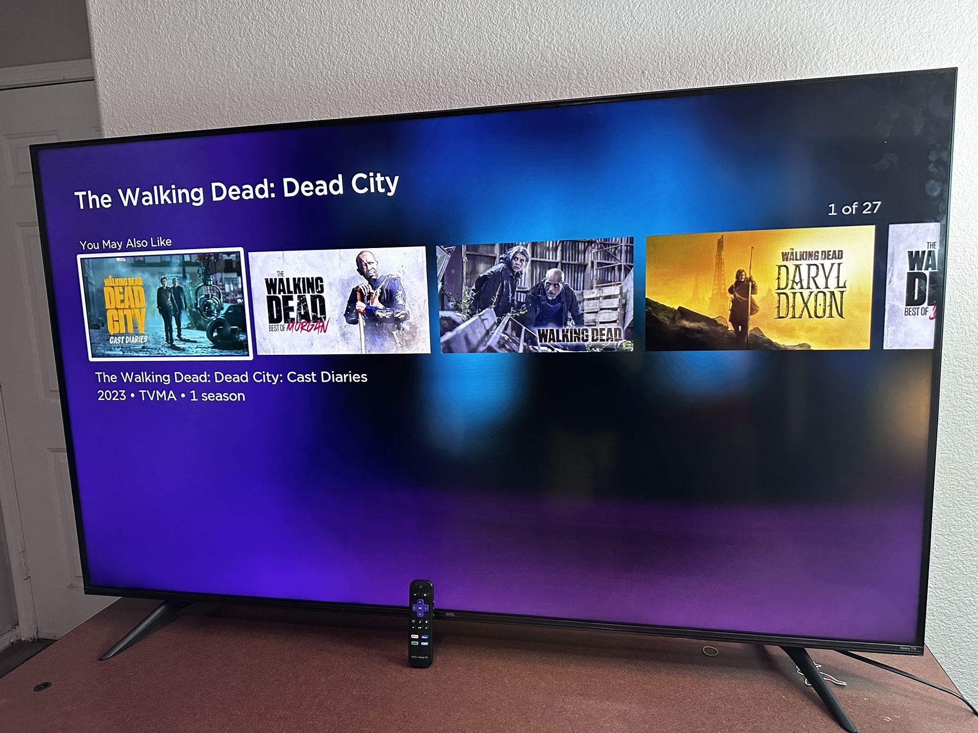 ONN 65 inch 4K UHD LED Roku Smart TV