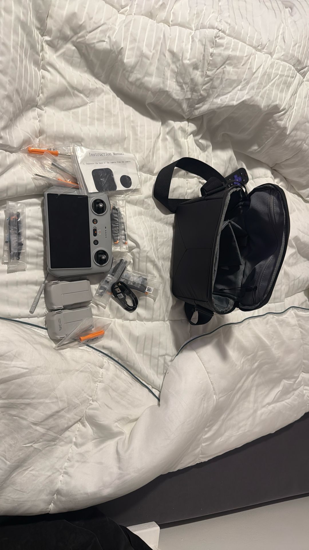 DJI RC-N3 Remote Controller And Batteries For Drone With Extras And A Bag
